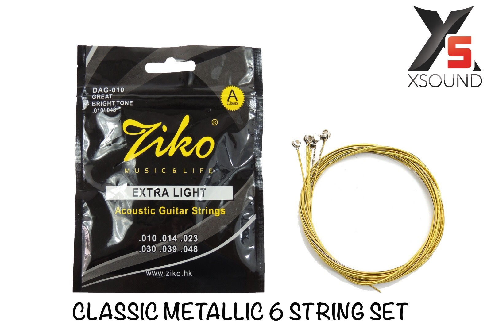 Ziko Acoustic Guitar 6 Strings Extra Light Round Copper Plated S