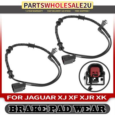 2x Rear Side Disc Brake Pad Wear Sensor for Jaguar XJ 10-17 XJR XK XKR XF XFR-S