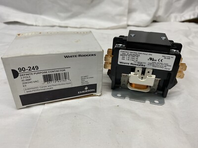  WHITE-RODGERS  90-249  2 POLE 40 AMP 208/240 VAC DEFINITE PURPOSE CONTACTOR