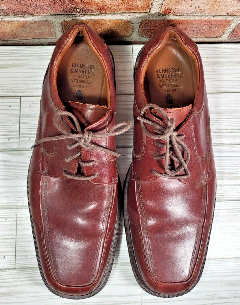 Johnston Murphy Brown Burgundy Oxford Lace Up Men