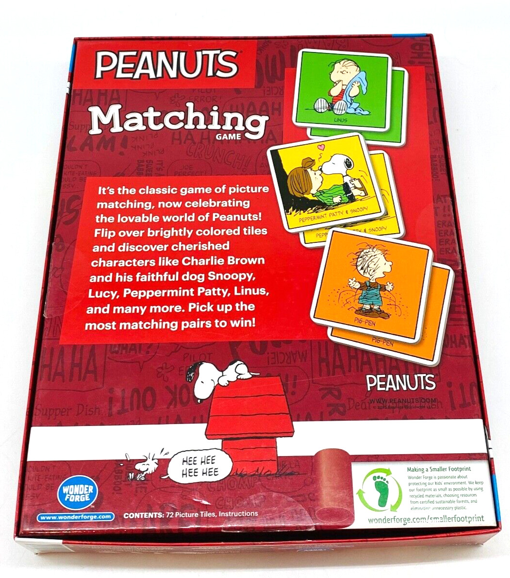 Peanuts Match The Crazy Cube Game Match 5 to Win 2 Players