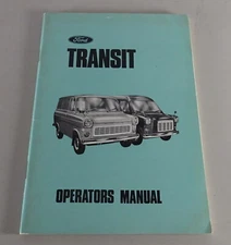 Owner's Manual/Manualbook Ford Transit status 08/1971
