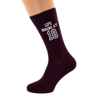 Life Begins at 18 2006 Burgundy Socken UK 5-12 N1267
