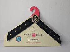 Lindsay Phillips SwitchFlops Straps Gold Flamingo Palm Tree Florida  Medium 7-8