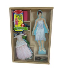 Melissa  Doug Wooden Magnetic Dress-Up Princess Doll imagination pretend play