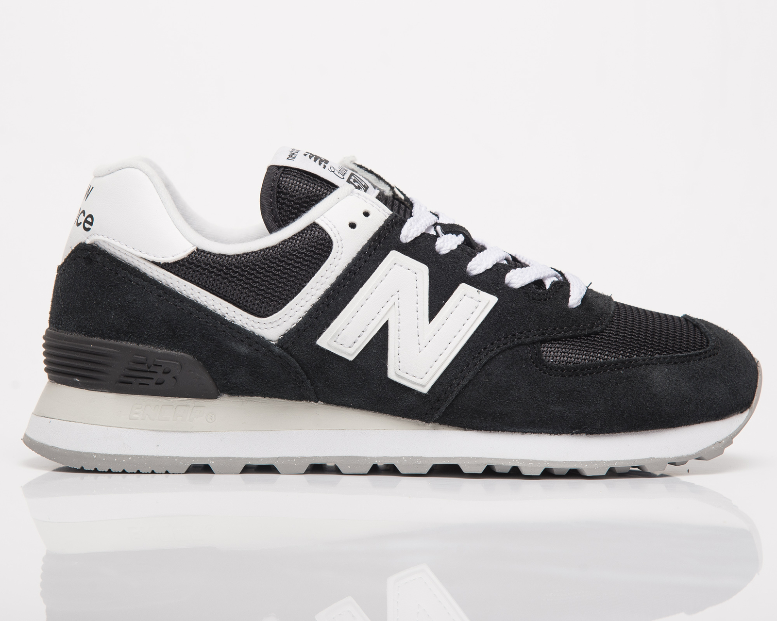New Balance 574 Women's Black White Low Casual Athletic Lifestyle Sneakers  Shoes | eBay