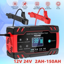 12V 24V Car Smart Battery Charger Maintainer Automatic Trickle Lead-acid Charger