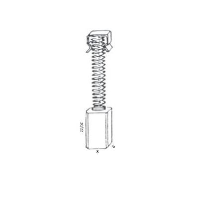 SPAZZOLE DI CARBONE KIT 2 PZ MOTORE ELETTRICO KIRBY 6x8x20/22 | eBay