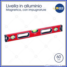 Livella Magnetica in Alluminio 60 cm a bolla d'aria attrezzi edilizia muratore 