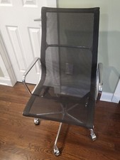 Herman Miller Eames Aluminum Group High back Chair, Black fabric mesh - Preowned