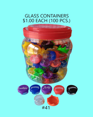 Glass  Storage Container mini with silicone top (LOT OF 100 PCS)