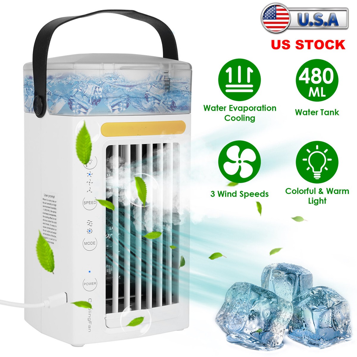 Personal Portable Cooler USB Air Conditioner Unit Air Fan