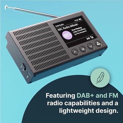 Majority Eddington Mini DAB+/FM Radio +aufladbarem Akku, BT Streaming, GEPRÜFT