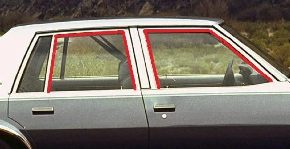 Chevrolet Caprice & Impala 1980-1990 4 puertas puerta delantera y trasera ventana sellos de canal Foto 3 de 4