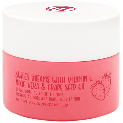 W7 Sweet Dreams Erdbeere über Nacht feuchtigkeitsspendende Lippenmaske für trockene Lippen 12g *NEU*