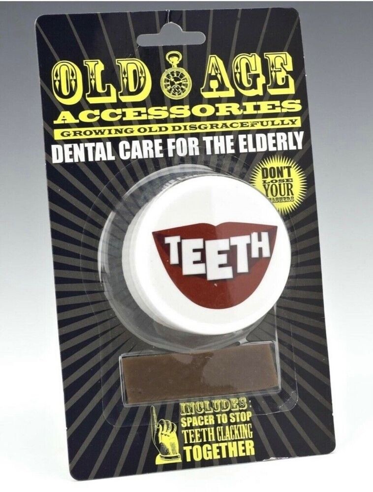 Old Age Accessory False Teeth,plate Tub,Middle Aged Novelty Adult Xmas Gift.