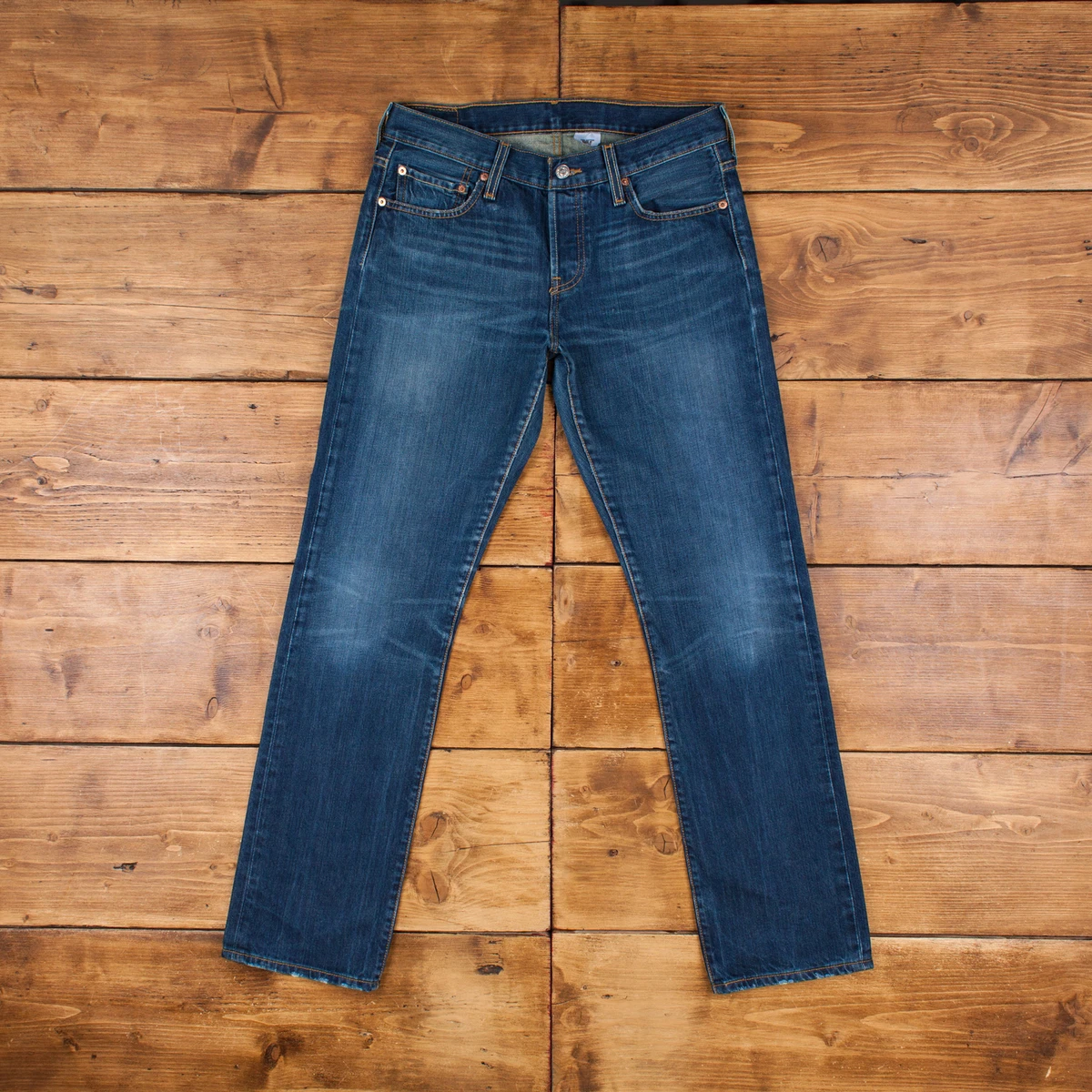Vintage Levis 501 Jeans 27 x 32 Dark Wash Straight Blue Womens Red