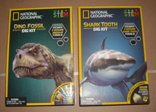 National Geographic Dino  Shark Dig Science Kit Lot of 2 - Brand New 