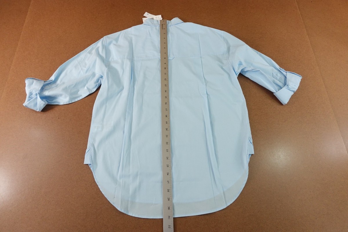Gloria Vanderbilt Womens Size Small Pale Sky Blue Button
