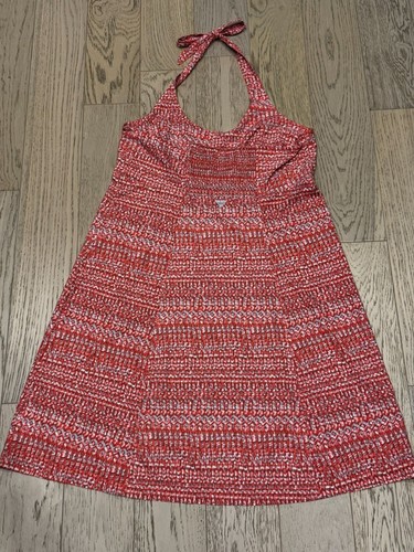 Columbia PFG Dress Womens XL Red White Stretch Halter Active Fishing Beach sun - Picture 4 of 5
