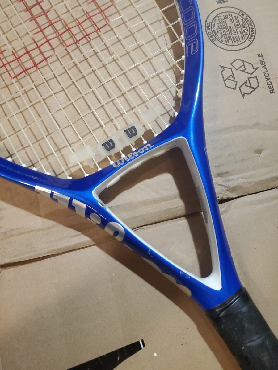 WILSON NCODE N4 OVERSIZE BLUE/WHITE TENNIS RACQUET GRIP 4 3/8 HS3