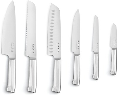 Smeg 7-Piece knife Block set stainless steel White | eBay