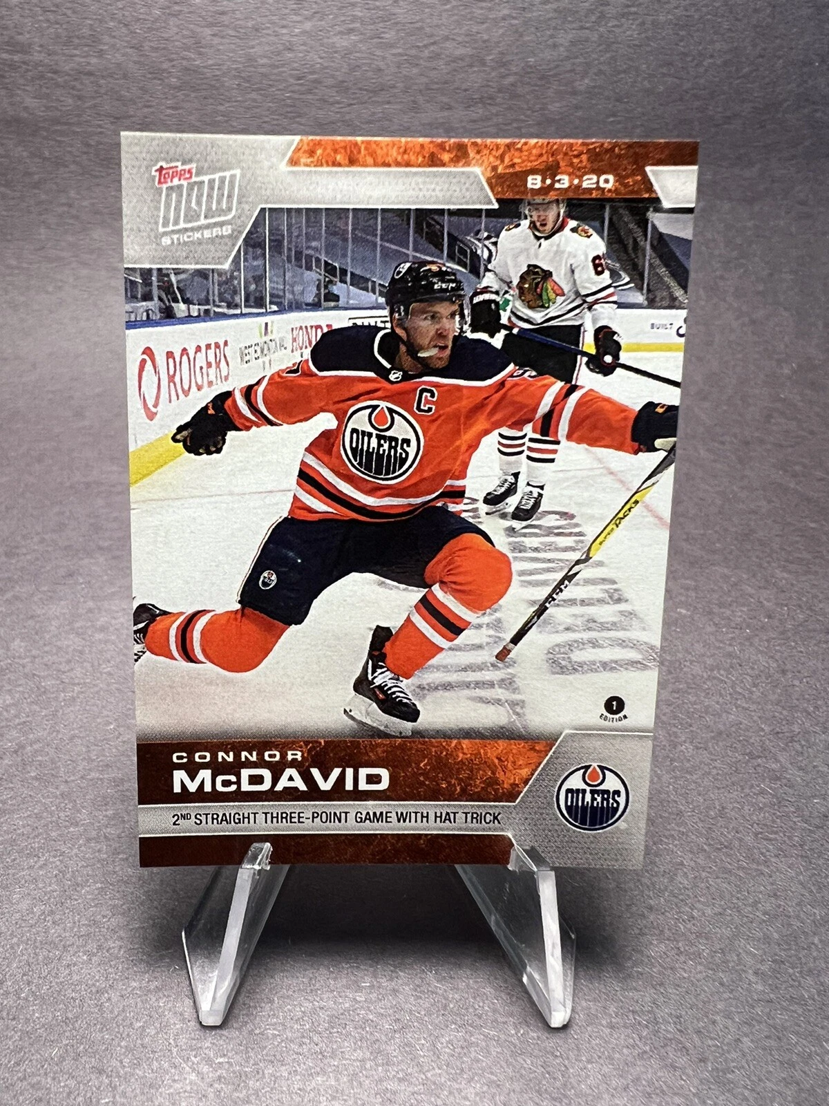 Connor McDavid - 2019-20 Topps Now NHL Stickers #SCP-6 - Print Run: 480 Oilers