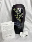 2007 FENTON 7742KC AMETHYST AUBERGINE J CUTSHAW #333 VASE GEORGE FENTON SIGNED