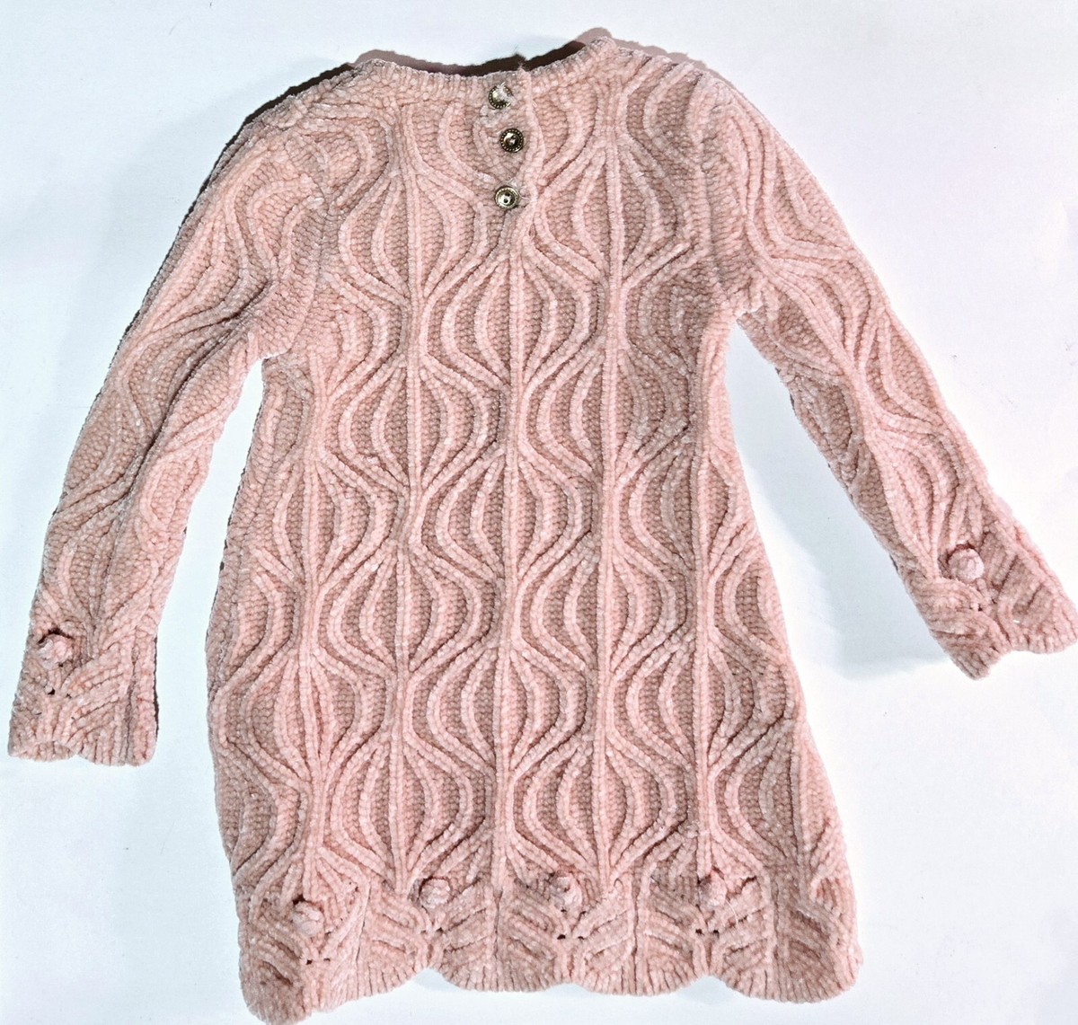 Cupcakes and Cashmere 24 Month Baby Girl Salmon Cable Knit Sweater