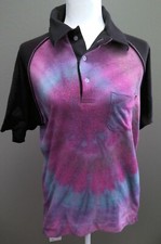 Vintage King Louie Bowling Polo Shirt Men's Small Custom Tie Dye