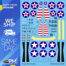 Techmod 48808 1/48 Decal For Tbd-1 Devastator Accessories For Aircraft