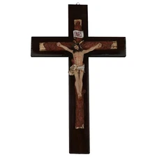 Jesus Christ Wall Crucifix 17" Inch | Resin & Wood | Cross | White