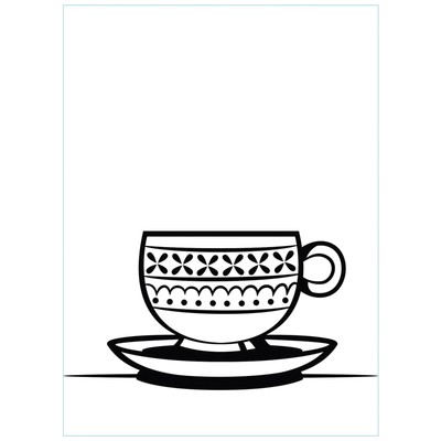 Darice Embossing - Prägeschablone 10,8x14,6cm TeeTasse
