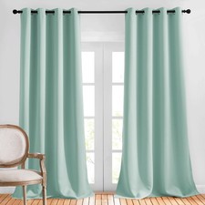 NICETOWN Seafoam Green Blackout 52"W x 90"L Pack of 2 ,