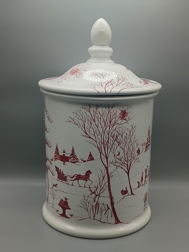 Juliska Country Estate Winter Frolic Ruby Cookie Jar