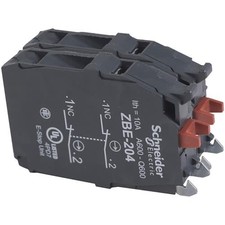 1pc SCHNEIDER ELECTRIC ZBE204 Contact Block, DPST, 2NC, 6A 120VAC, Screws,
