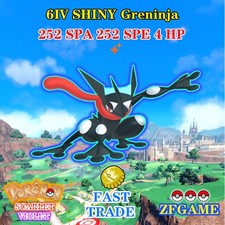   POKEMON 6IV SHINY Greninja  EVS   SCARLET and VIOLET  Online delivery  ENG