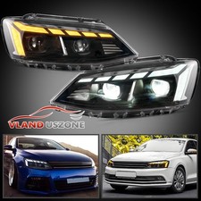 Faros LED con DRL dinámico para VW Jetta MK6 Sagitar 2012-18 conjunto de proyector