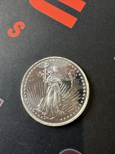 Saint Gaudens Silver Towne 1 oz .999 Fine Silver Round Ounce Vintage Eagle (A)