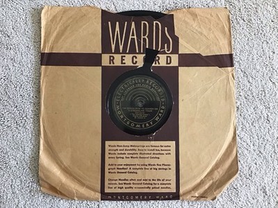 Wilf Carter (Montana Slim) 78 RPM 10'' Montgomery Ward Record M-4860 with Sleeve