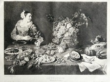 Frans Snyders Engraving Eau Forte Etching La Fruiti�re Banquet De Fruit