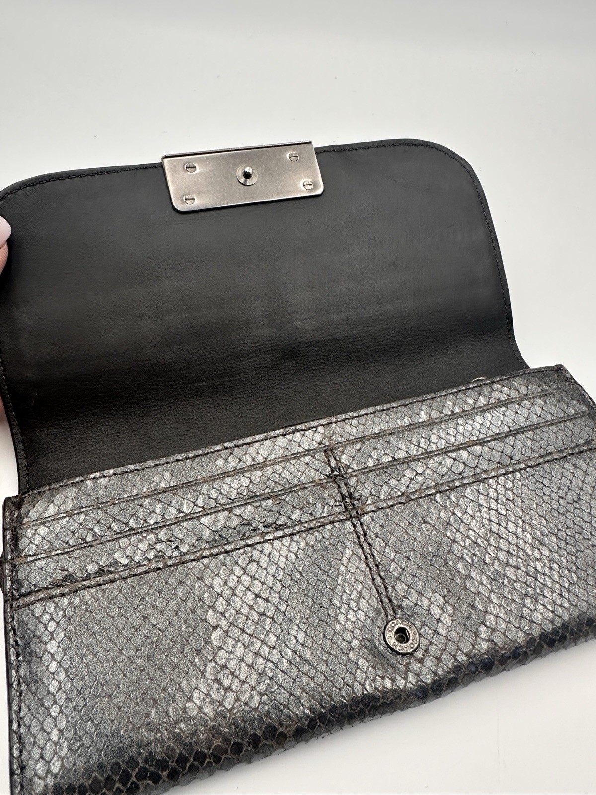 COACH Kristin Buckle Python Embossed Leather Wall… - image 12