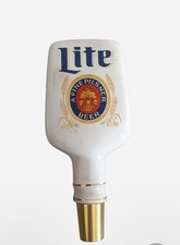 De colección Miller Lite Mango de Grifo de Cerveza Cerámica Cresta Pilsner Clásico Kegerator