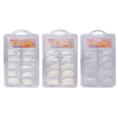 100Pcs Natural/Clear French Acrylic False Nail Art Fingernail Full/Half Tips Box