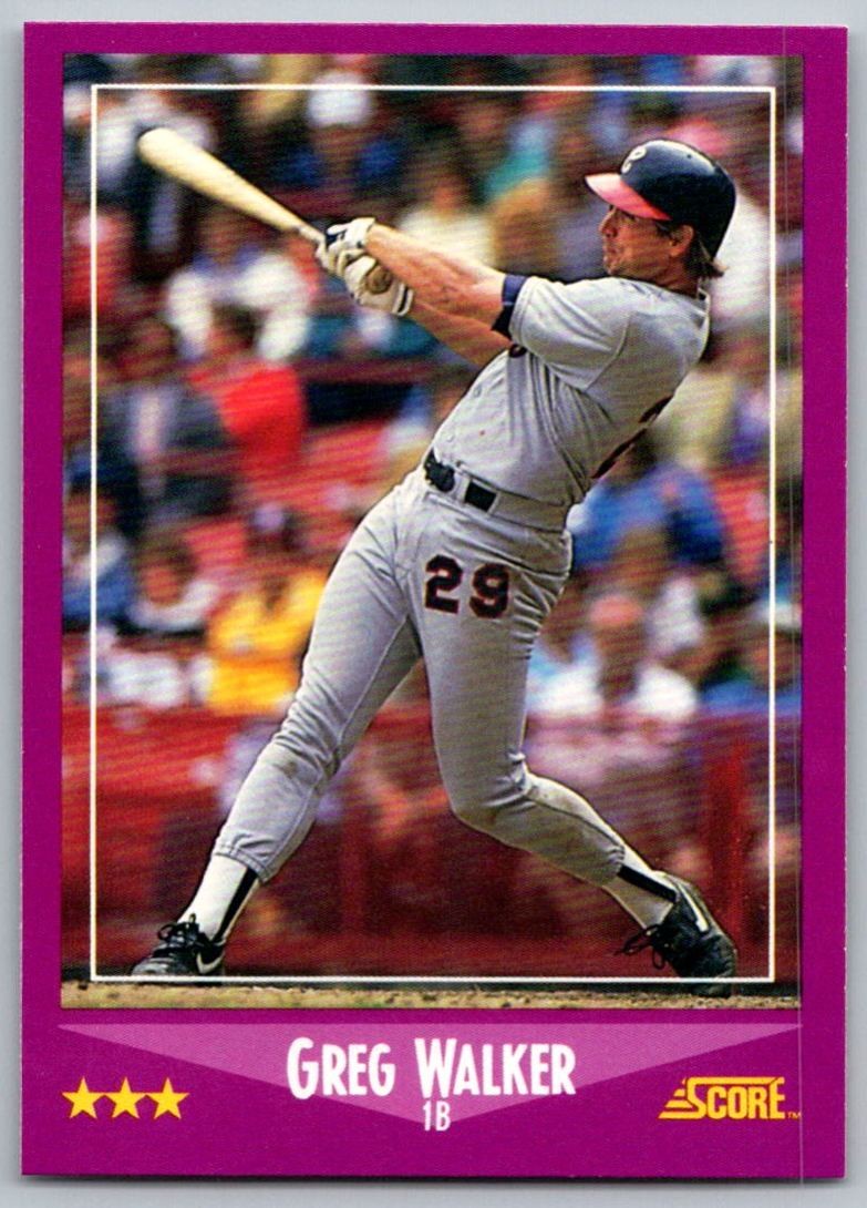 1988 Score Greg Walker Chicago White Sox #93A