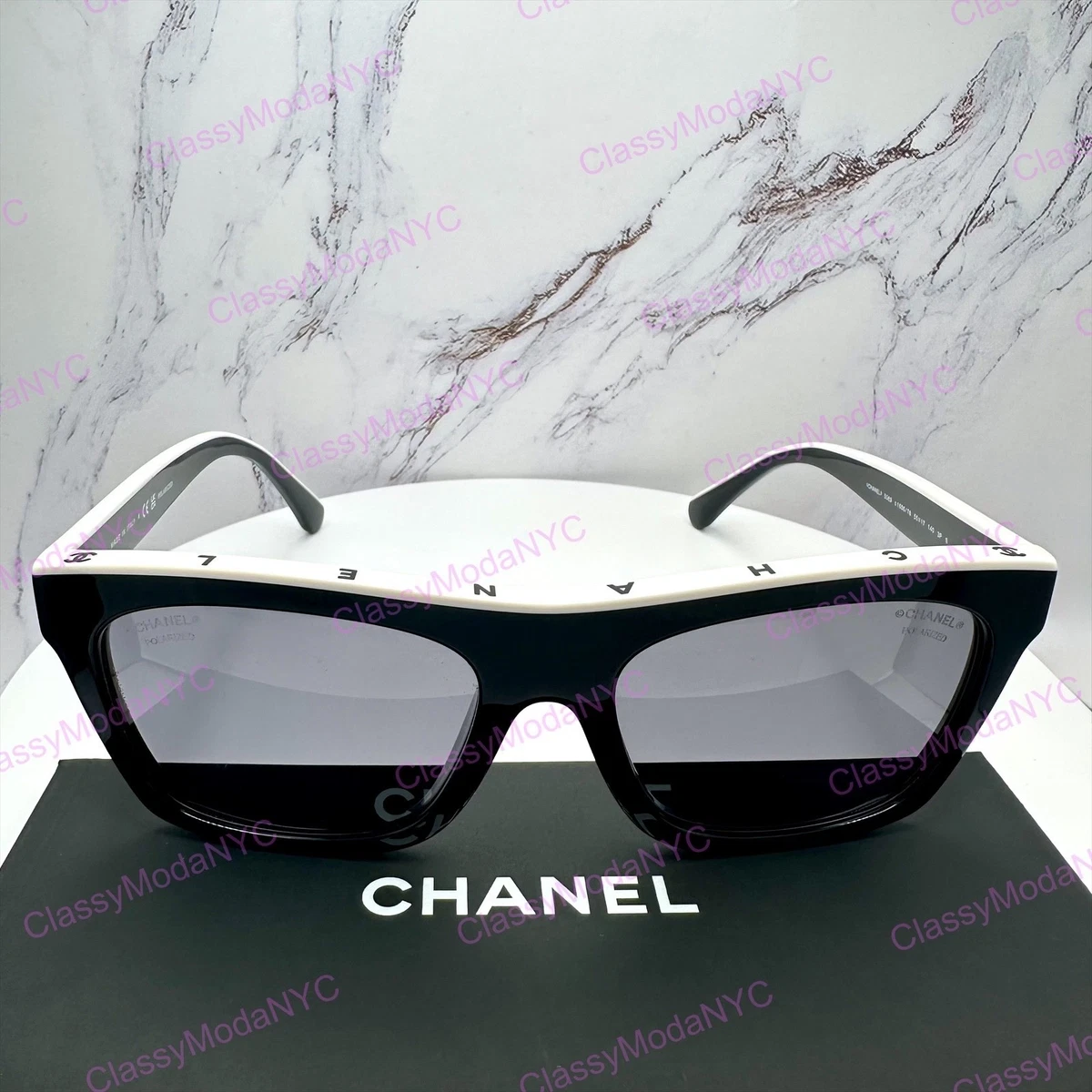 CHANEL Flower Black Sunglasses for Women for sale | eBay