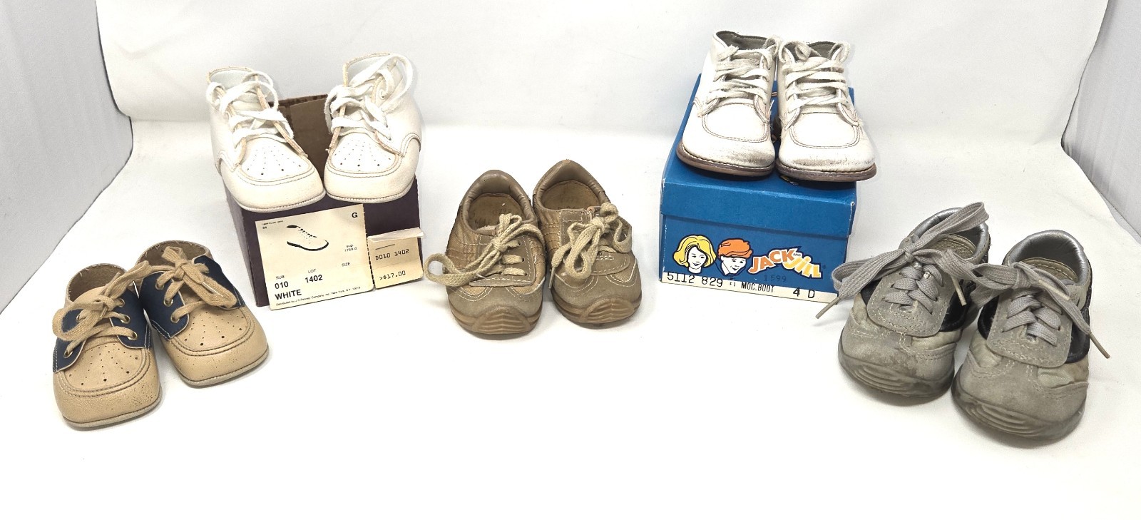 Vintage Baby Toddler Boy Shoe Lot of 5 Pairs Sneakers Bootie