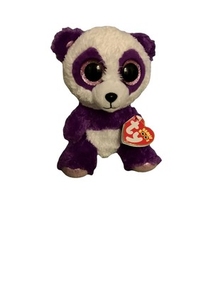BOOM BOOM the PURPLE PANDA BEAR - Ty 6 '' Beanie Boos - NEW with MINT TAGS