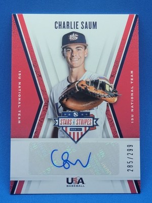 2019 Stars Stripes Signature #15U-CH Charlie Saum Auto /299 n^0