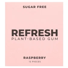 Plant-Based Gum, Raspberry, 12 Pieces
